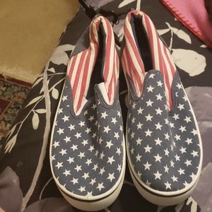 American flag boat shoes